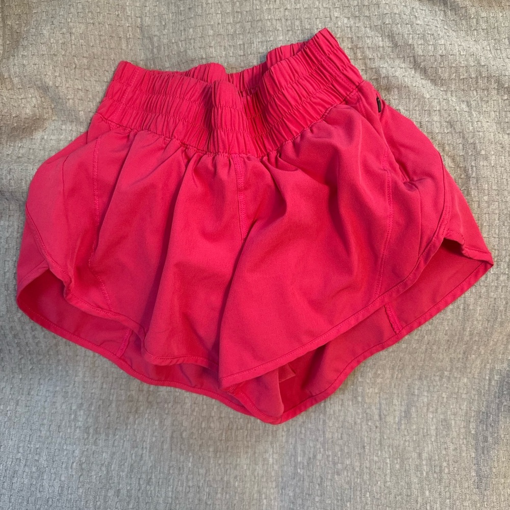 small hot pink athletic shorts